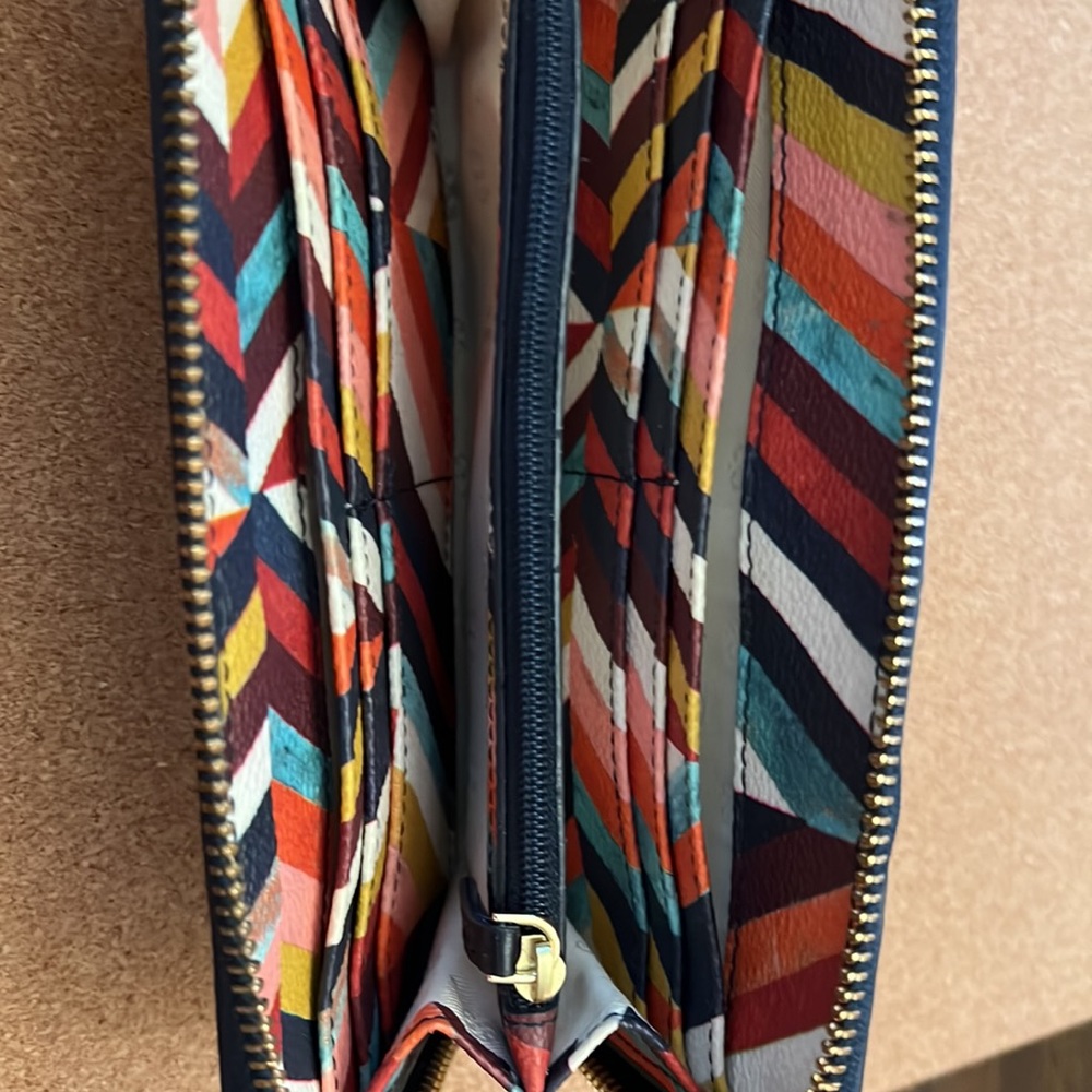 Tory Burch Wallet Colorful Geometric Pattern Accessories Clutch Designer - Picture 4 of 9